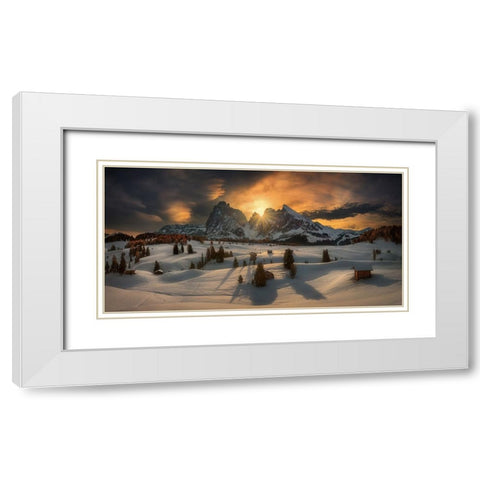 Autumn... White Modern Wood Framed Art Print with Double Matting by Browko, Krzysztof