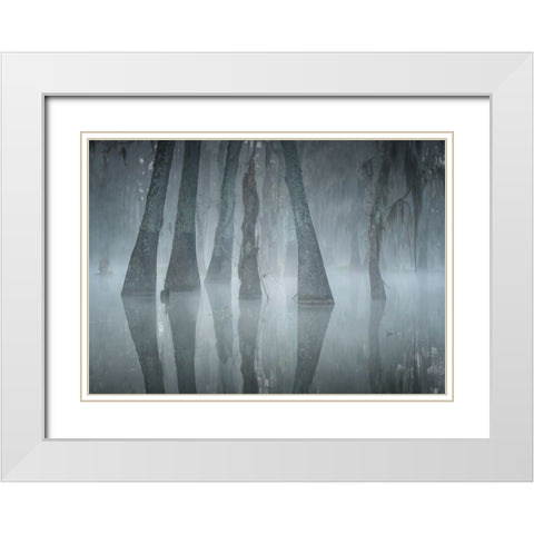 Lake Martin White Modern Wood Framed Art Print with Double Matting by Wei, Willa