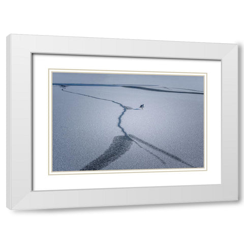 After The Snow... White Modern Wood Framed Art Print with Double Matting by Chen, Jennifer