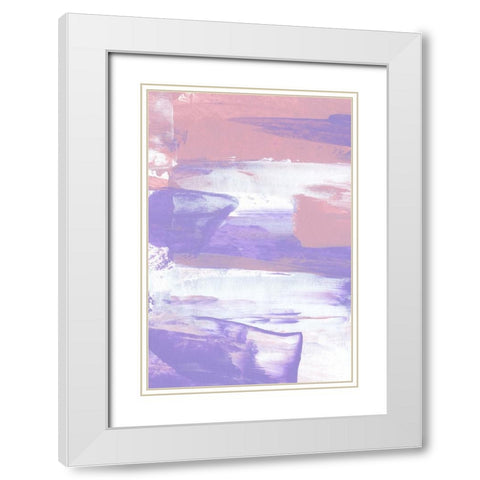 Color Flow No 1 White Modern Wood Framed Art Print with Double Matting by Uplusmestudio