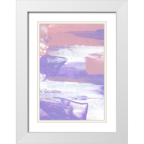 Color Flow No 1 White Modern Wood Framed Art Print with Double Matting by Uplusmestudio