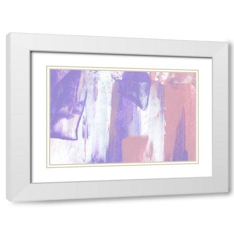 Color Flow No 1 White Modern Wood Framed Art Print with Double Matting by Uplusmestudio