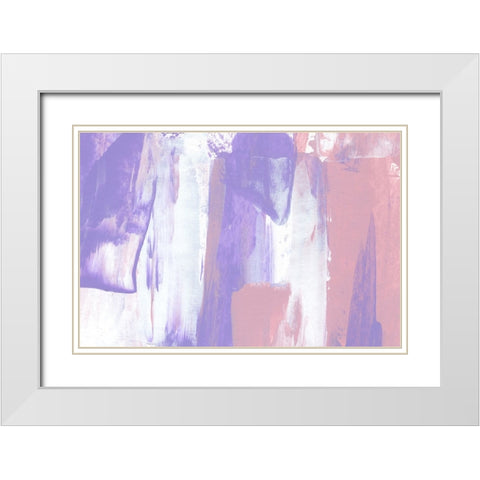 Color Flow No 1 White Modern Wood Framed Art Print with Double Matting by Uplusmestudio