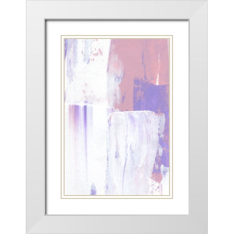 Color Flow No 2 White Modern Wood Framed Art Print with Double Matting by Uplusmestudio