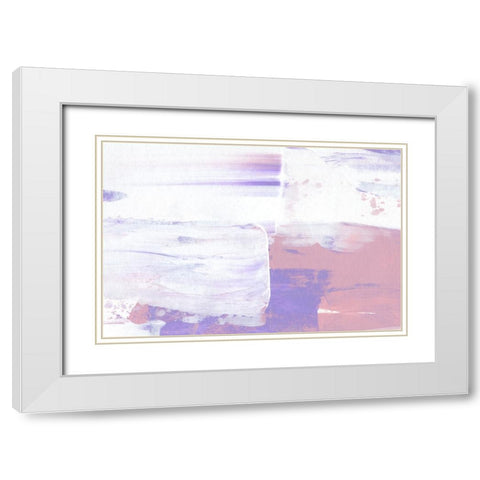 Color Flow No 2 White Modern Wood Framed Art Print with Double Matting by Uplusmestudio