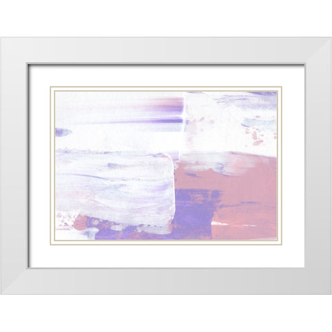 Color Flow No 2 White Modern Wood Framed Art Print with Double Matting by Uplusmestudio