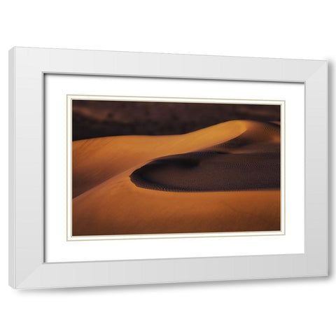 Sand Dunes (2) White Modern Wood Framed Art Print with Double Matting by Qiu, Jenny