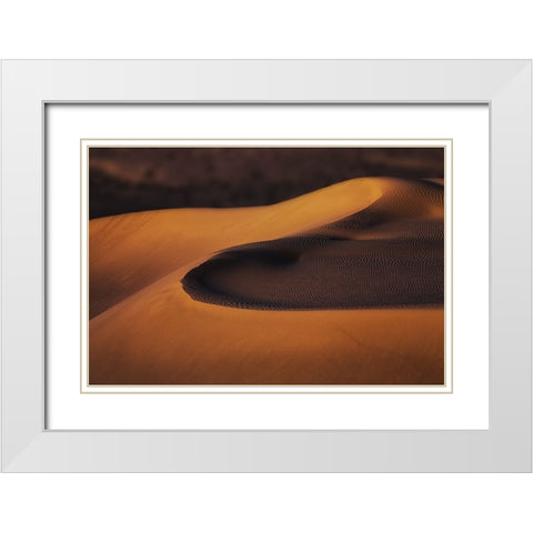 Sand Dunes (2) White Modern Wood Framed Art Print with Double Matting by Qiu, Jenny