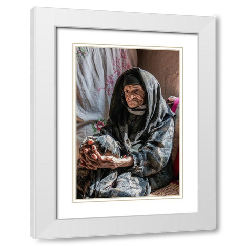 Grandma White Modern Wood Framed Art Print with Double Matting by Bahmani, Mitra