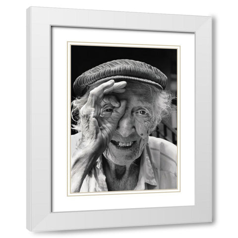 Untitled White Modern Wood Framed Art Print with Double Matting by Getsadze, Zurab