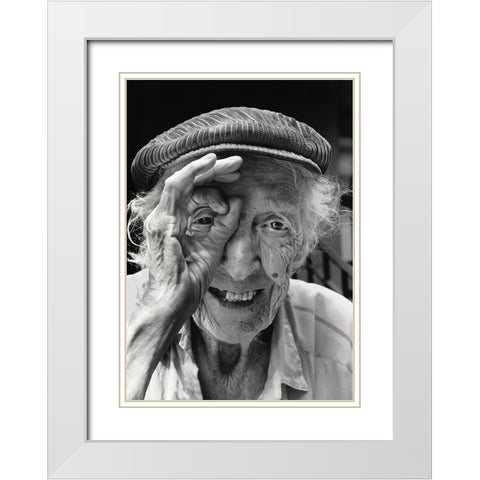 Untitled White Modern Wood Framed Art Print with Double Matting by Getsadze, Zurab
