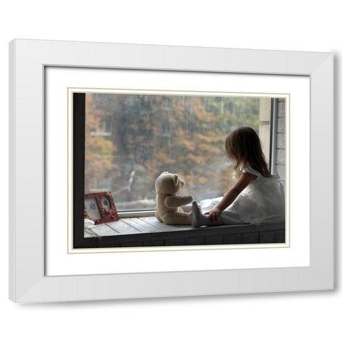 Autumn White Modern Wood Framed Art Print with Double Matting by Valentyn, Kolesnyk