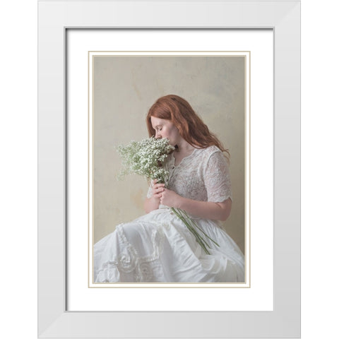 Never Stop Dreaming White Modern Wood Framed Art Print with Double Matting by Franke, Ruth