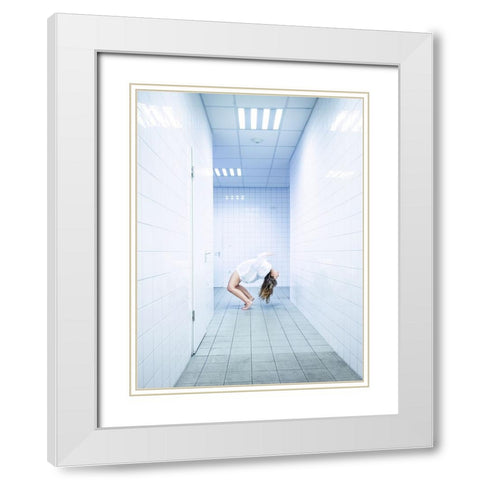 Untitled White Modern Wood Framed Art Print with Double Matting by Allmaier, Michael