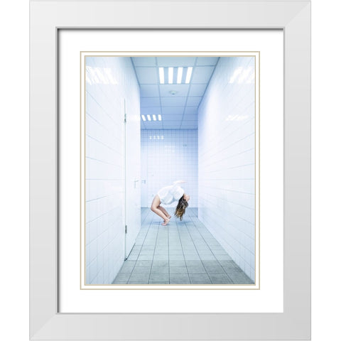 Untitled White Modern Wood Framed Art Print with Double Matting by Allmaier, Michael