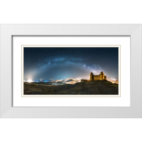 Calahorra Castle White Modern Wood Framed Art Print with Double Matting by Jose Guillen, Manuel