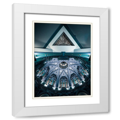 333 White Modern Wood Framed Art Print with Double Matting by Chiodo, David