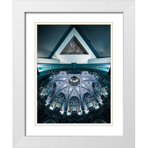 333 White Modern Wood Framed Art Print with Double Matting by Chiodo, David