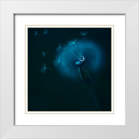 Untitled White Modern Wood Framed Art Print with Double Matting by Georgieva V, Nikki