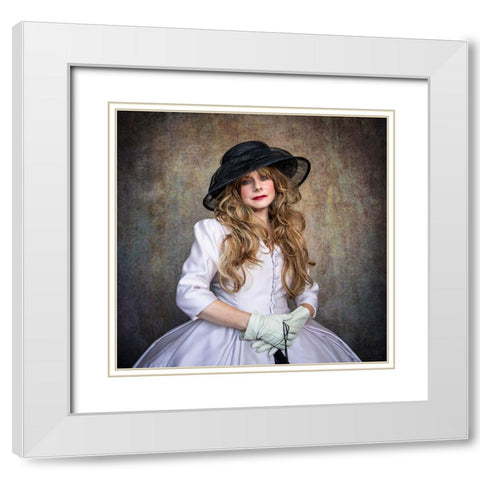 The Lady White Modern Wood Framed Art Print with Double Matting by Springgay, Daniel