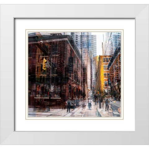 Toronto White Modern Wood Framed Art Print with Double Matting by Chiriaco, Carmine