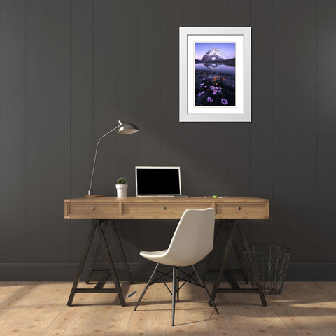 GodS Backyard White Modern Wood Framed Art Print with Double Matting by Hao, Damon