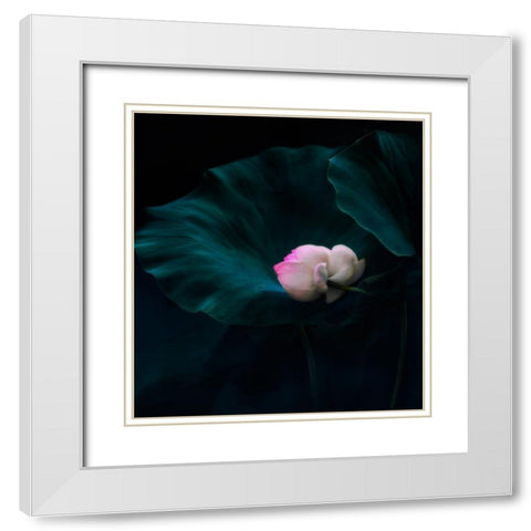 Eternal White Modern Wood Framed Art Print with Double Matting by Liu, Yanny