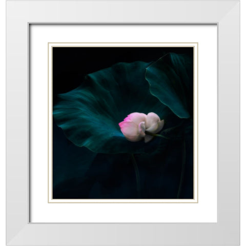 Eternal White Modern Wood Framed Art Print with Double Matting by Liu, Yanny