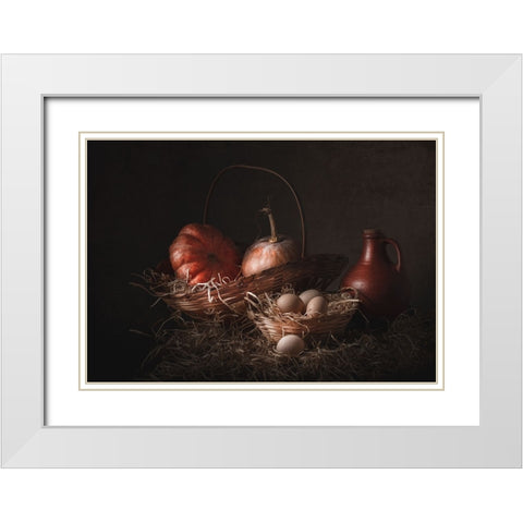 Farm White Modern Wood Framed Art Print with Double Matting by Perfoncio, Margareth