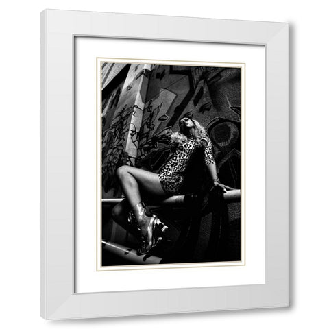 Peace On Earth White Modern Wood Framed Art Print with Double Matting by Hirose, Aki