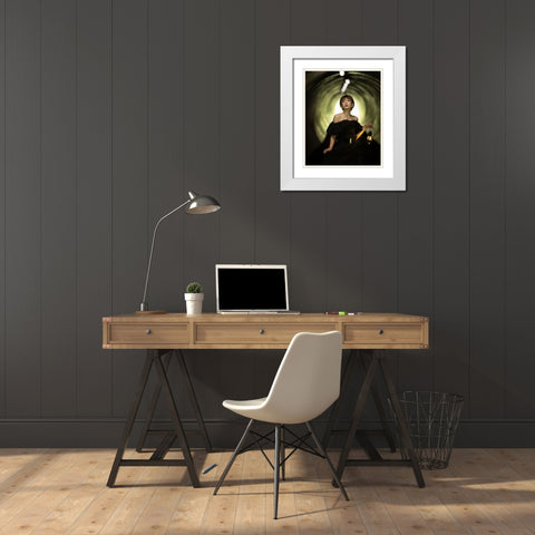Looking For The Light Of The Future White Modern Wood Framed Art Print with Double Matting by Sakamoto, Tsutomu