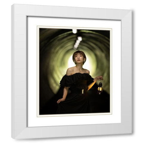 Looking For The Light Of The Future White Modern Wood Framed Art Print with Double Matting by Sakamoto, Tsutomu
