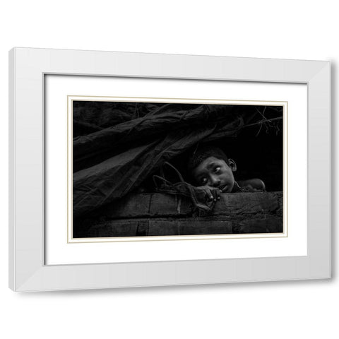 Their Untold Stories White Modern Wood Framed Art Print with Double Matting by Biswas, Kuntal