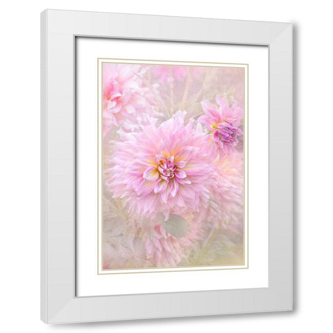 Caress White Modern Wood Framed Art Print with Double Matting by Parker, Jacky