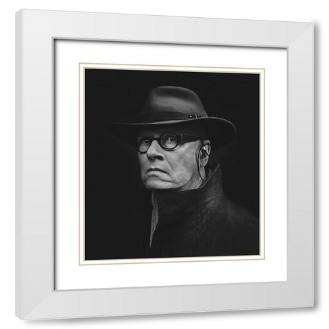 Untitled White Modern Wood Framed Art Print with Double Matting by Getsadze, Zurab