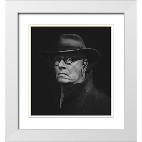 Untitled White Modern Wood Framed Art Print with Double Matting by Getsadze, Zurab