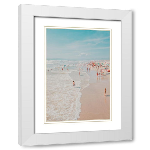 Lungomare White Modern Wood Framed Art Print with Double Matting by Ruoli, Roberto