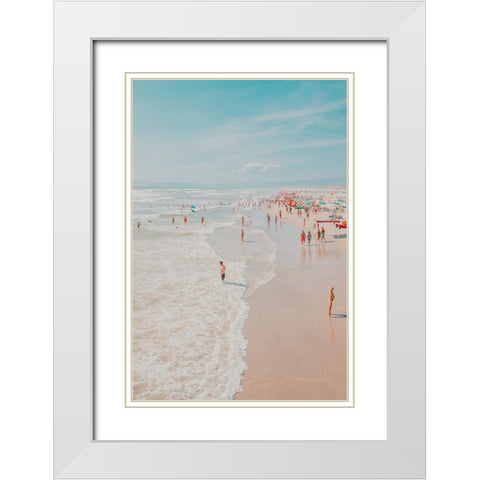 Lungomare White Modern Wood Framed Art Print with Double Matting by Ruoli, Roberto