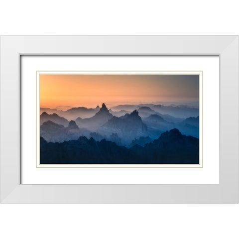 Suspended Animation White Modern Wood Framed Art Print with Double Matting by Wei, Willa