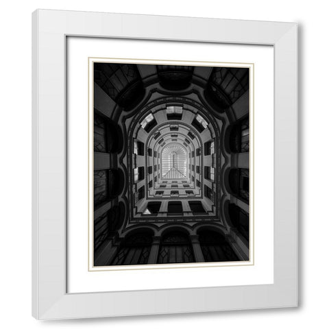 Indalo White Modern Wood Framed Art Print with Double Matting by Cedron, Mabel