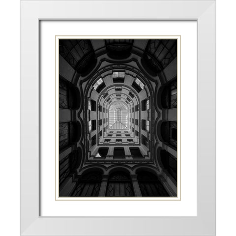 Indalo White Modern Wood Framed Art Print with Double Matting by Cedron, Mabel