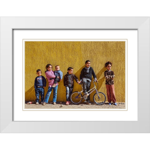 Class Photo White Modern Wood Framed Art Print with Double Matting by Hershkovitz, Avital