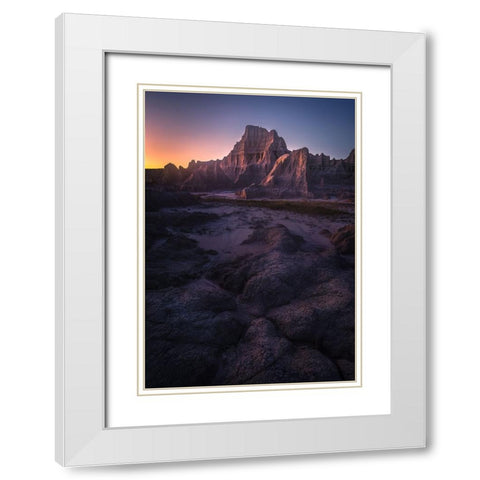 Under The Twilight White Modern Wood Framed Art Print with Double Matting by P., Ruiqing