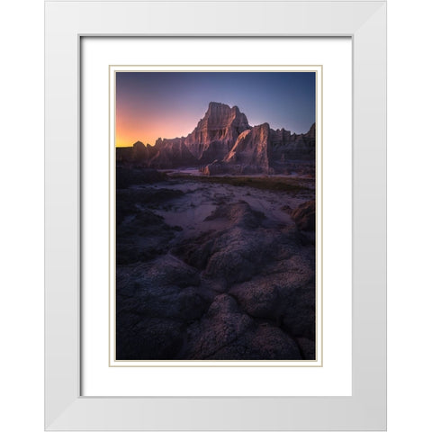 Under The Twilight White Modern Wood Framed Art Print with Double Matting by P., Ruiqing
