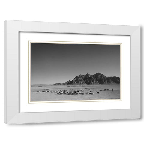 Shepherd White Modern Wood Framed Art Print with Double Matting by Danial.F16