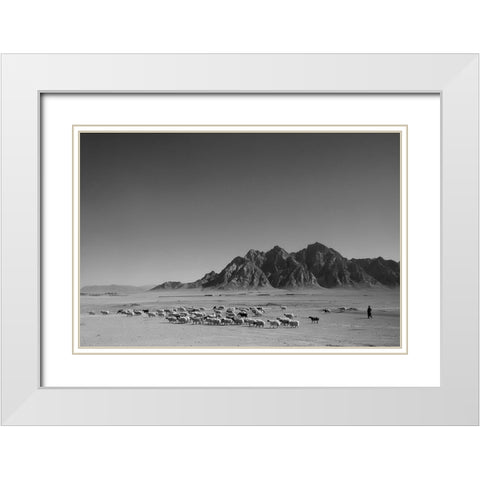 Shepherd White Modern Wood Framed Art Print with Double Matting by Danial.F16