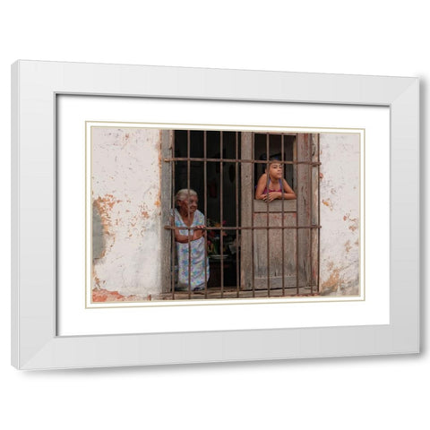 Curisity White Modern Wood Framed Art Print with Double Matting by Baruch, Uri