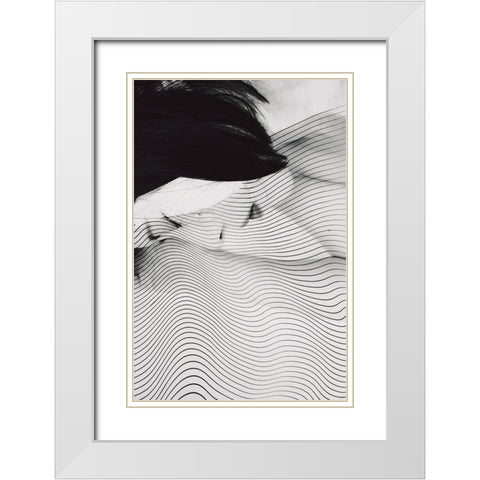 Selfportrait White Modern Wood Framed Art Print with Double Matting by Midoriselfphoto