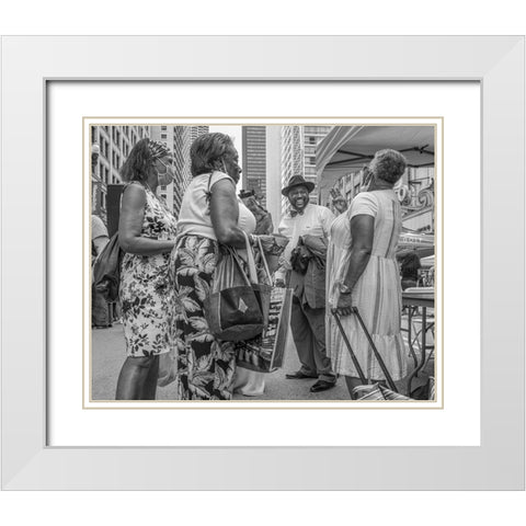Three Fingers White Modern Wood Framed Art Print with Double Matting by Fischer Hartman, Wendy
