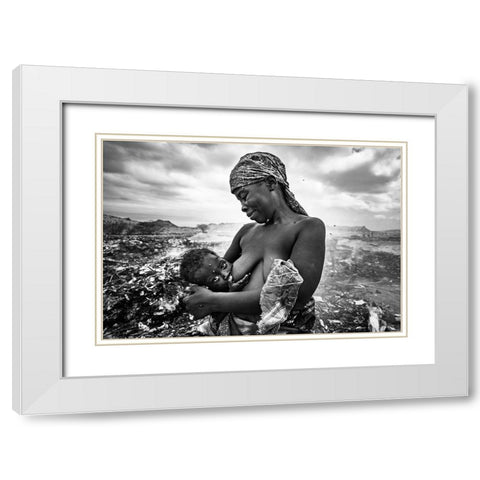 The Chalice Of Life White Modern Wood Framed Art Print with Double Matting by Coelho, Joao